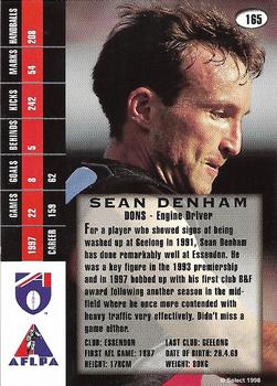 1998 Select AFL Signature Series #165 Sean Denham Back